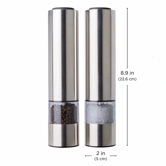 Kamenstein Electric Stainless Steel Salt and Pepper Grinder Set of 2 NEW!!! - Picture 3 of 7